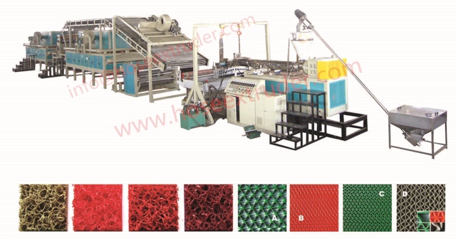 PVC Mat with Foamed Backing Sheet Extrusion Line
